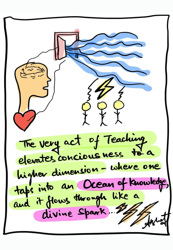 Connecting Individual Mind to Universal Wisdom - doodle art by Akshat Bansal