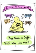 Attuning to the Soft Whisper of the Inner Voice - doodle art by Akshat Bansal