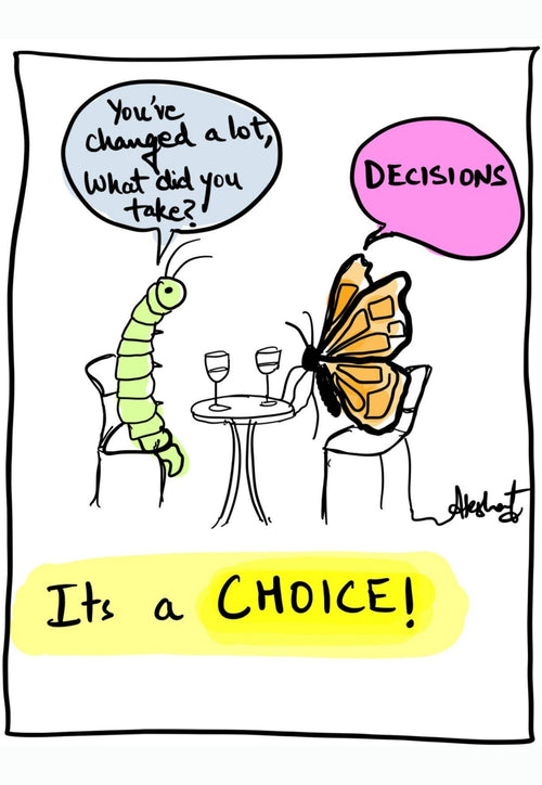 Embracing Personal Metamorphosis as a Choice - doodle art by Akshat Bansal