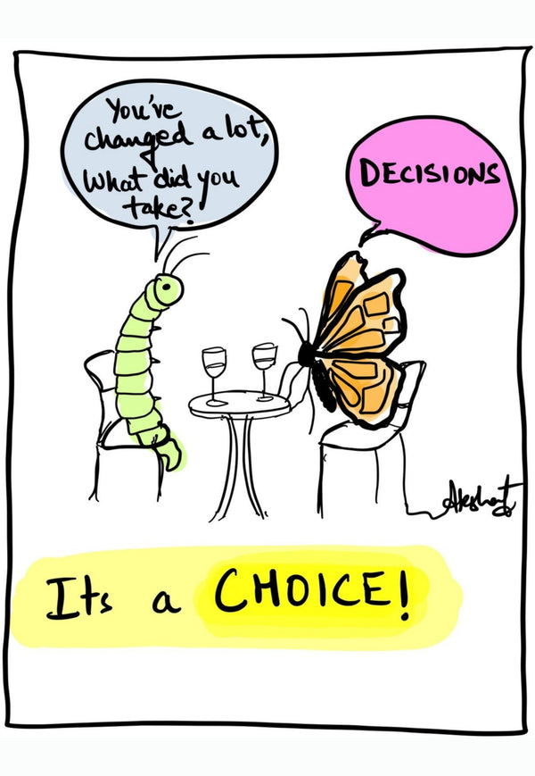 Embracing Personal Metamorphosis as a Choice - doodle art by Akshat Bansal