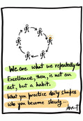Constructing Identity Through Daily System Habits - doodle art by Akshat Bansal