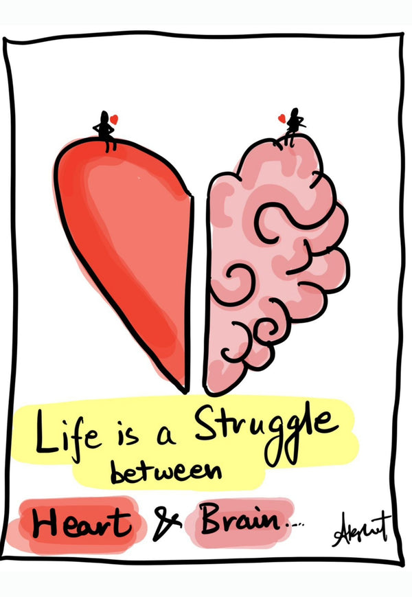 Harmonizing the Intellect With Intuitive Feeling - doodle art by Akshat Bansal
