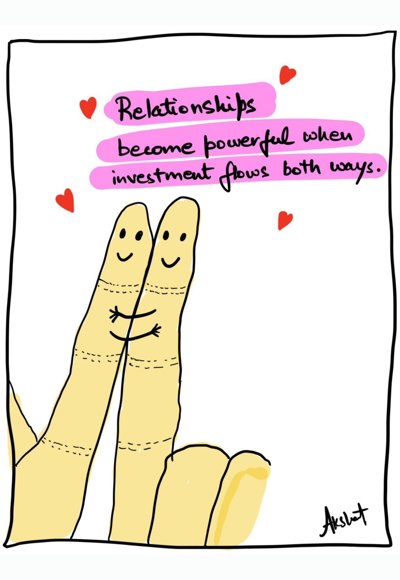 Reciprocal Harmony in Deep Human Relationships - doodle art by Akshat Bansal