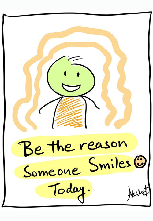 Intentionally Being the Spark for Someone's Joy - doodle art by Akshat Bansal