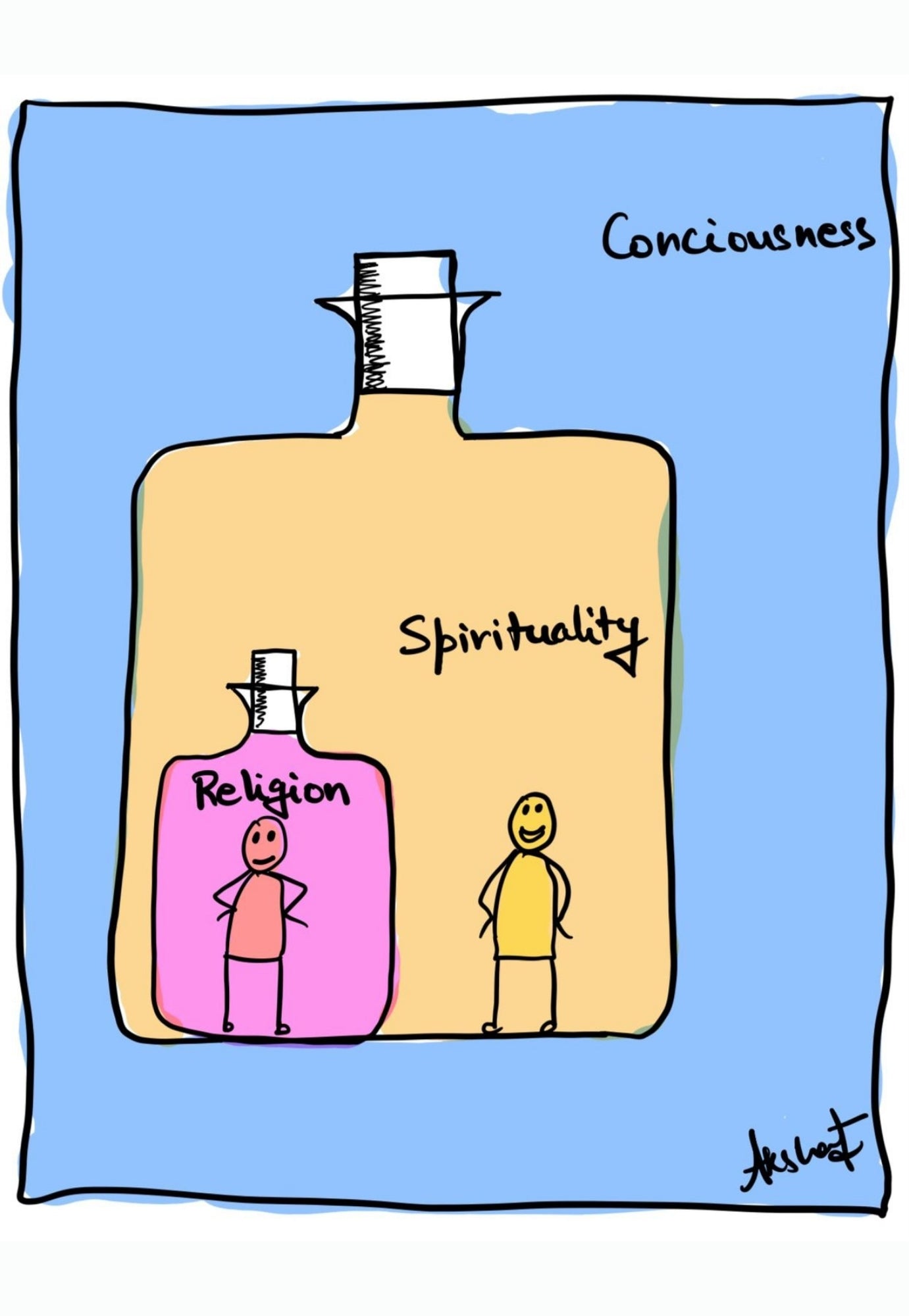 Expanding Consciousness Into Pure Universal Being - doodle art by Akshat Bansal