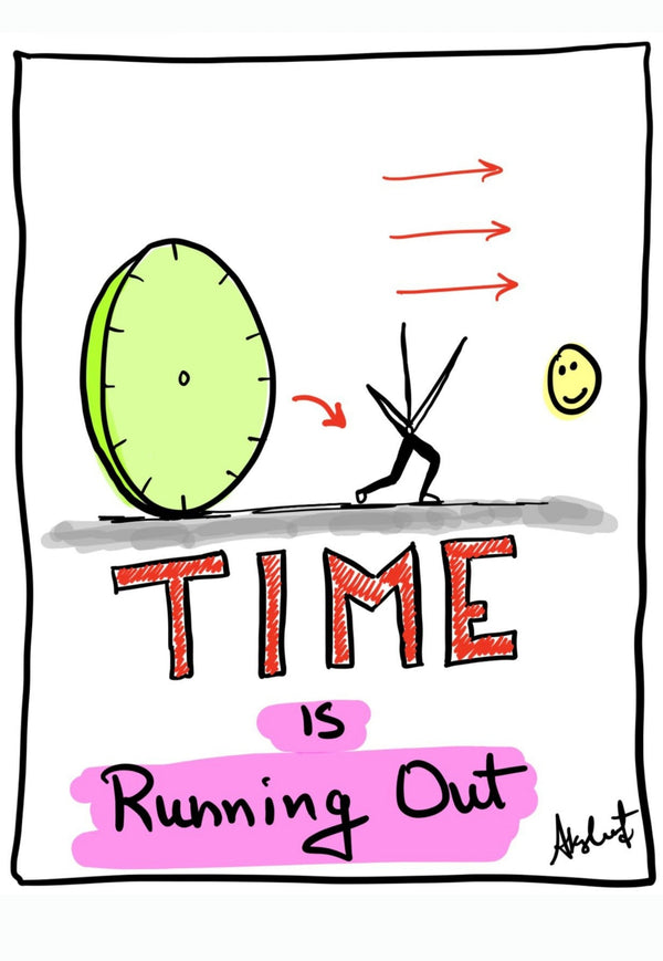 Awakening Urgency to Live Fully in the Now - doodle art by Akshat Bansal