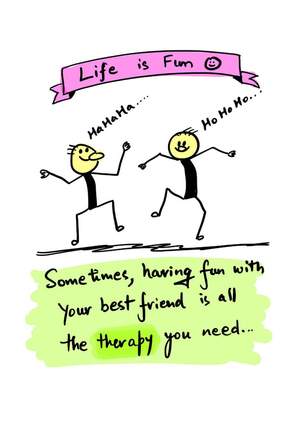 The Pure Vitality of Authentic Friendship - doodle art by Akshat Bansal