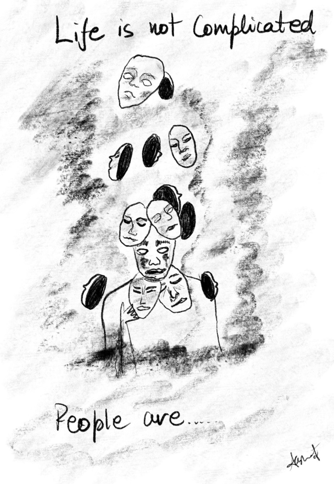 Unmasking the Elegant Simplicity of Life - doodle art by Akshat Bansal