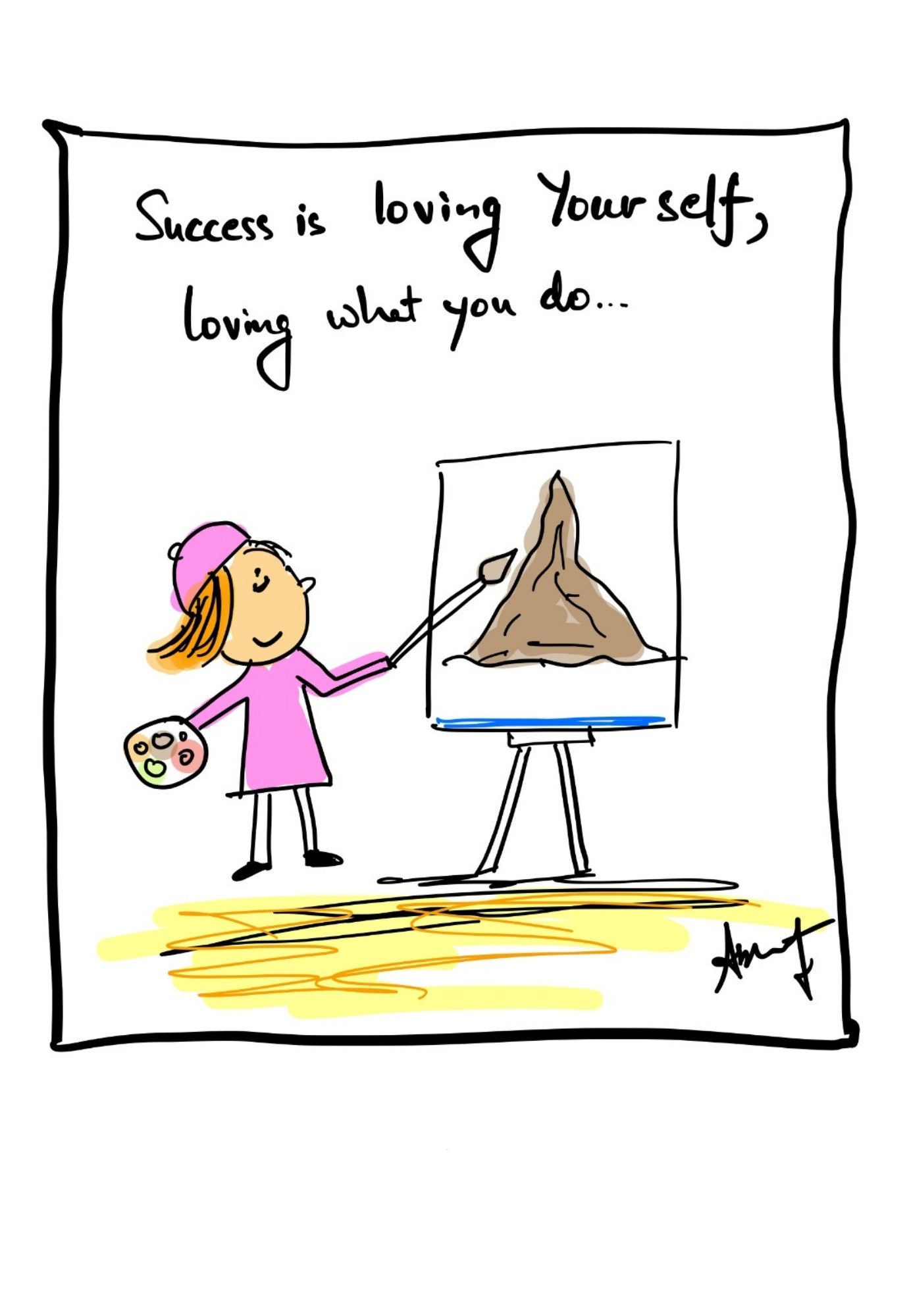 Painting Destiny With Authentic Self-Belief - doodle art by Akshat Bansal
