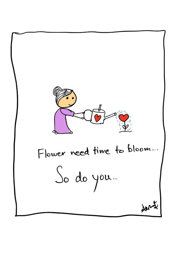 The Graceful Patience of Inner Unfolding - doodle art by Akshat Bansal