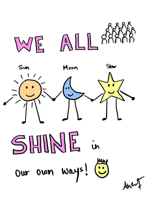 Harmonious Brilliance of Unique Light - doodle art by Akshat Bansal
