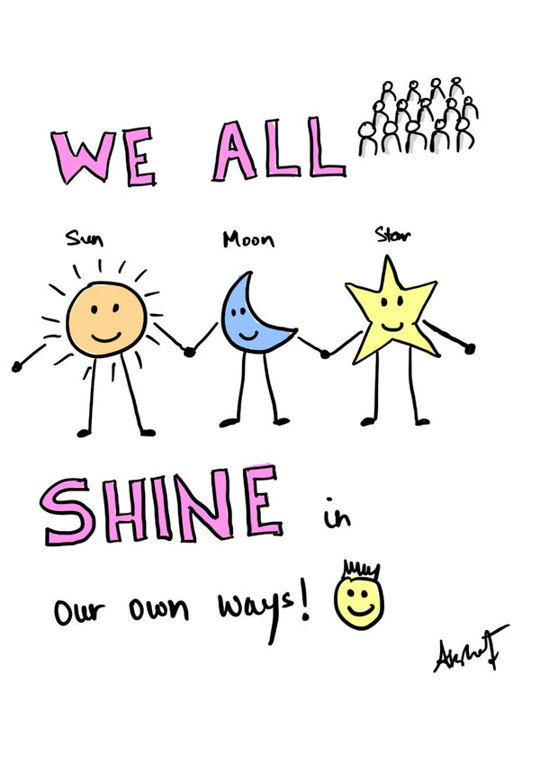 Harmonious Brilliance of Unique Light - doodle art by Akshat Bansal