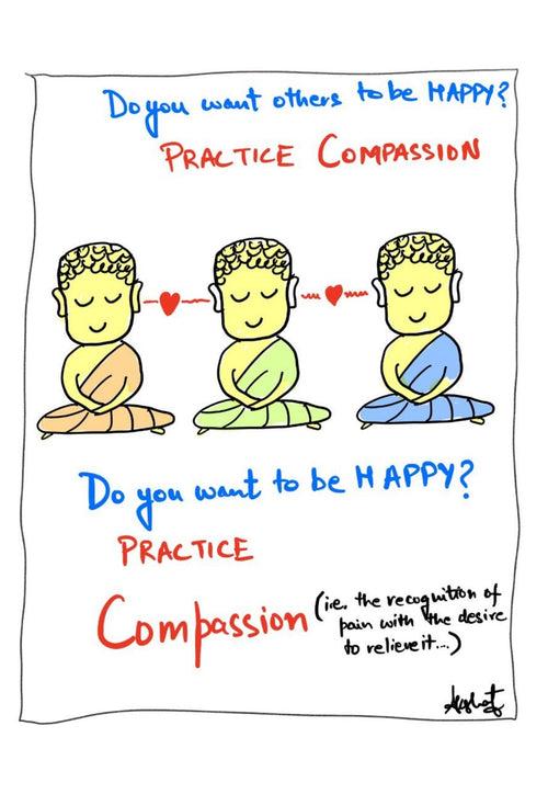 The Transformative Practice of Universal Compassion - doodle art by Akshat Bansal