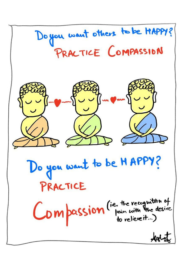 The Transformative Practice of Universal Compassion - doodle art by Akshat Bansal