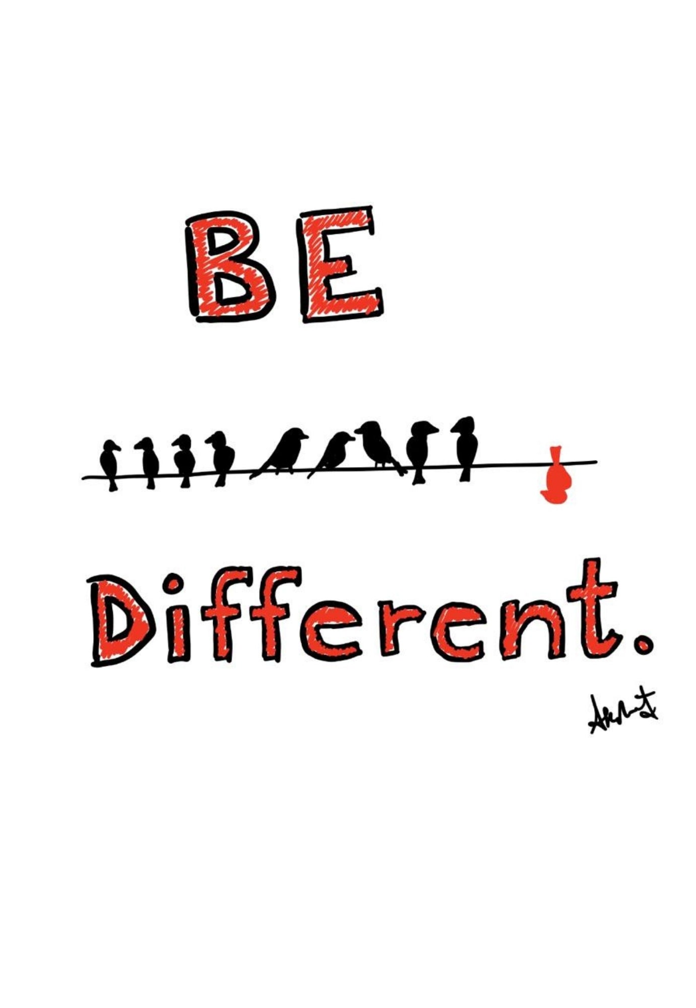 The Courage of Embracing Individuality - doodle art by Akshat Bansal
