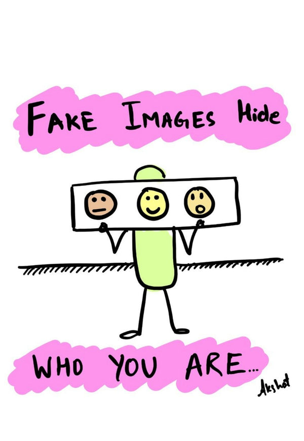The Liberation of Dropping Artificial Images - doodle art by Akshat Bansal