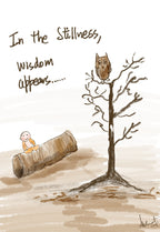 Wisdom Emerging From Serene Stillness - doodle art by Akshat Bansal