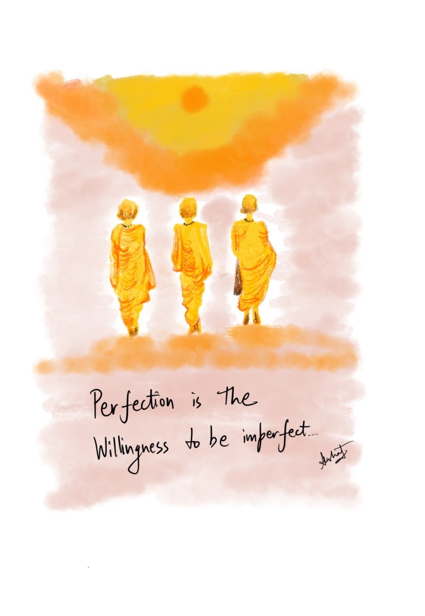 Embracing Divine Grace in Human Imperfection - doodle art by Akshat Bansal