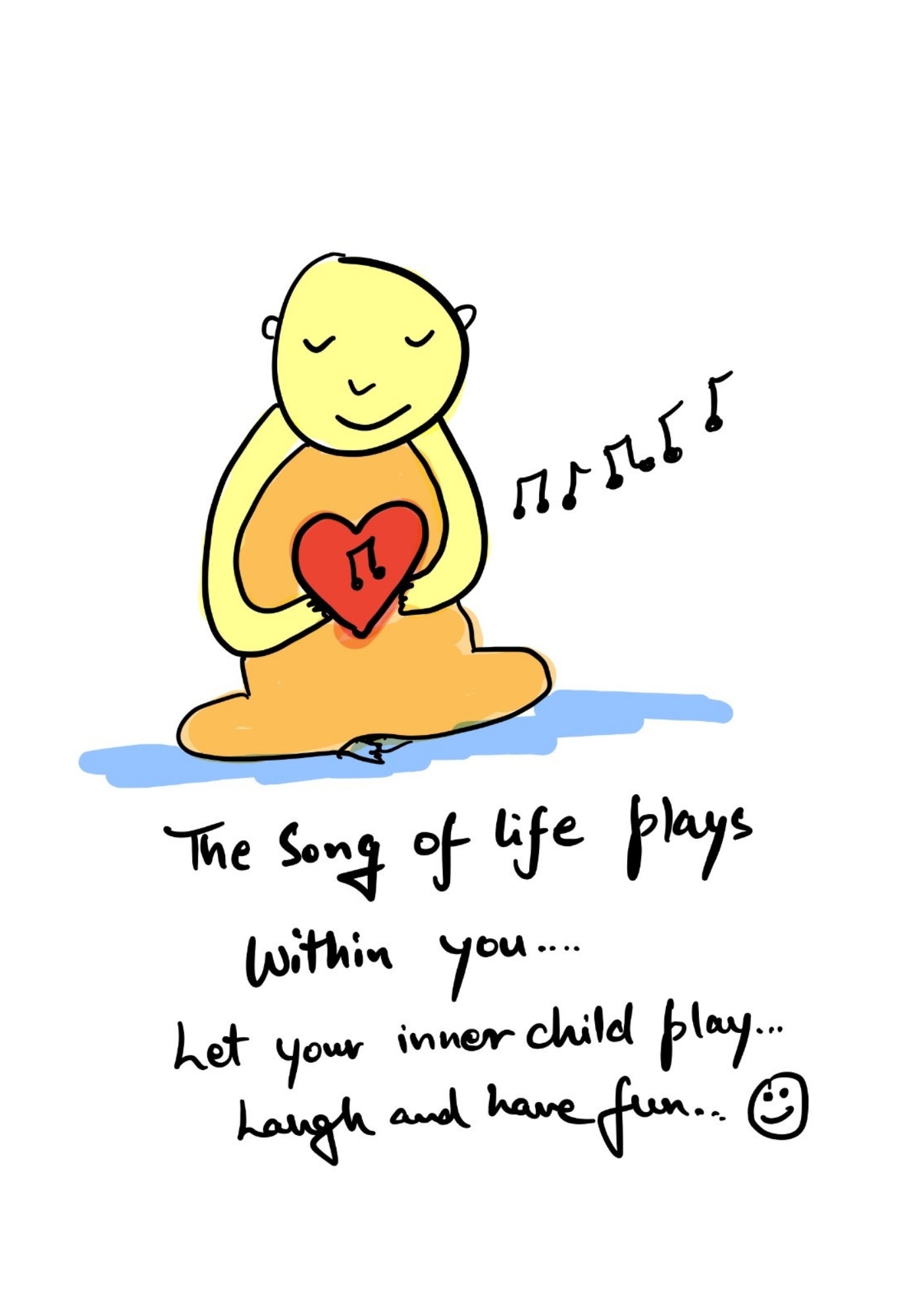 Attuning to the Inner Melody of Being - doodle art by Akshat Bansal