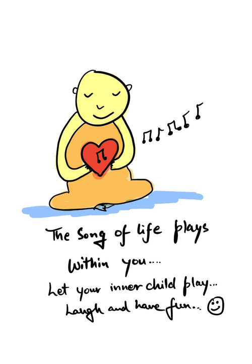 Attuning to the Inner Melody of Being - doodle art by Akshat Bansal
