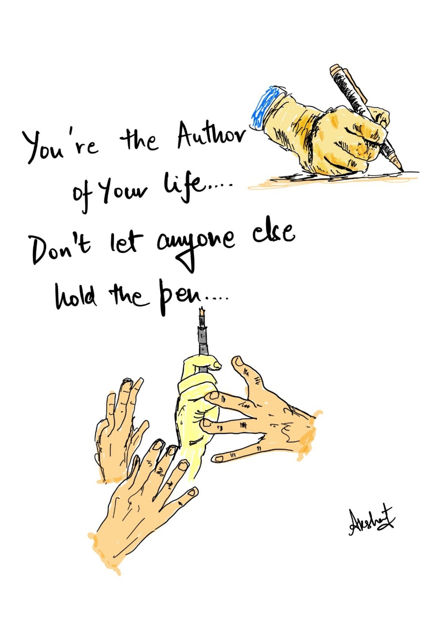 Authoring Your Life Narrative With Sovereignty - doodle art by Akshat Bansal