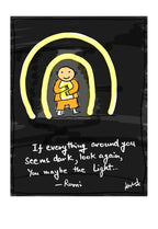 Activating Inner Illumination in Dark Seasons - doodle art by Akshat Bansal