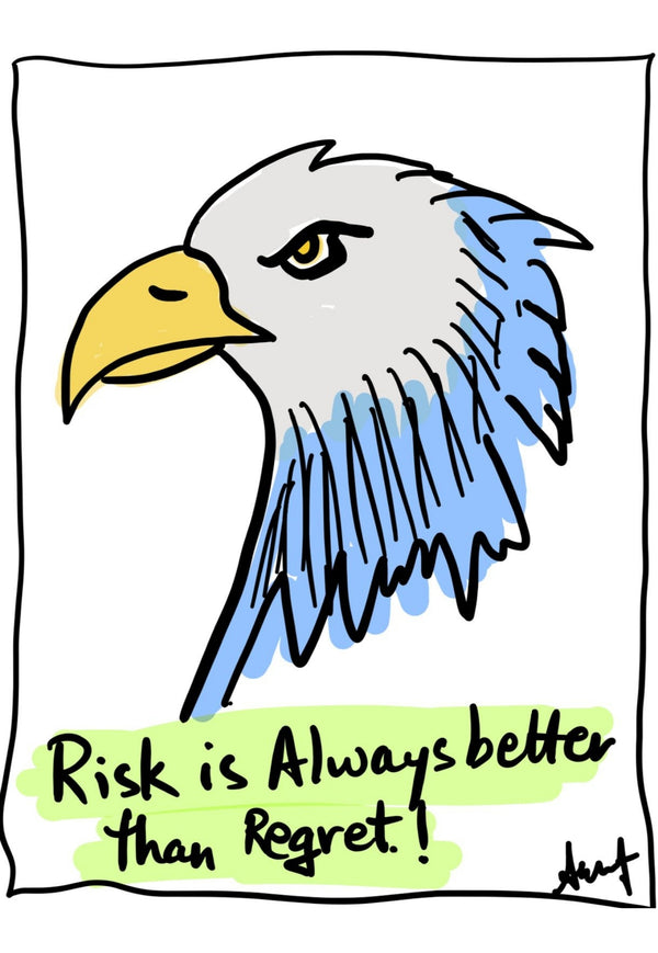 Choosing Bold Conviction Over Lifelong Regret - doodle art by Akshat Bansal
