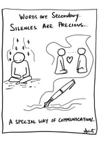 The Sacred Depth of Unspoken Silence - doodle art by Akshat Bansal