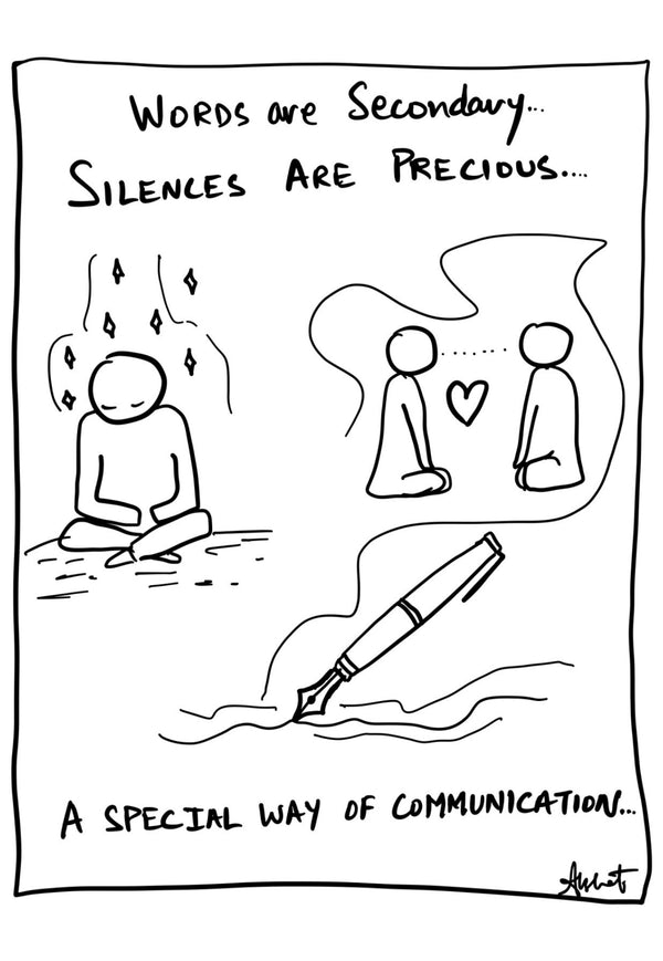 The Sacred Depth of Unspoken Silence - doodle art by Akshat Bansal