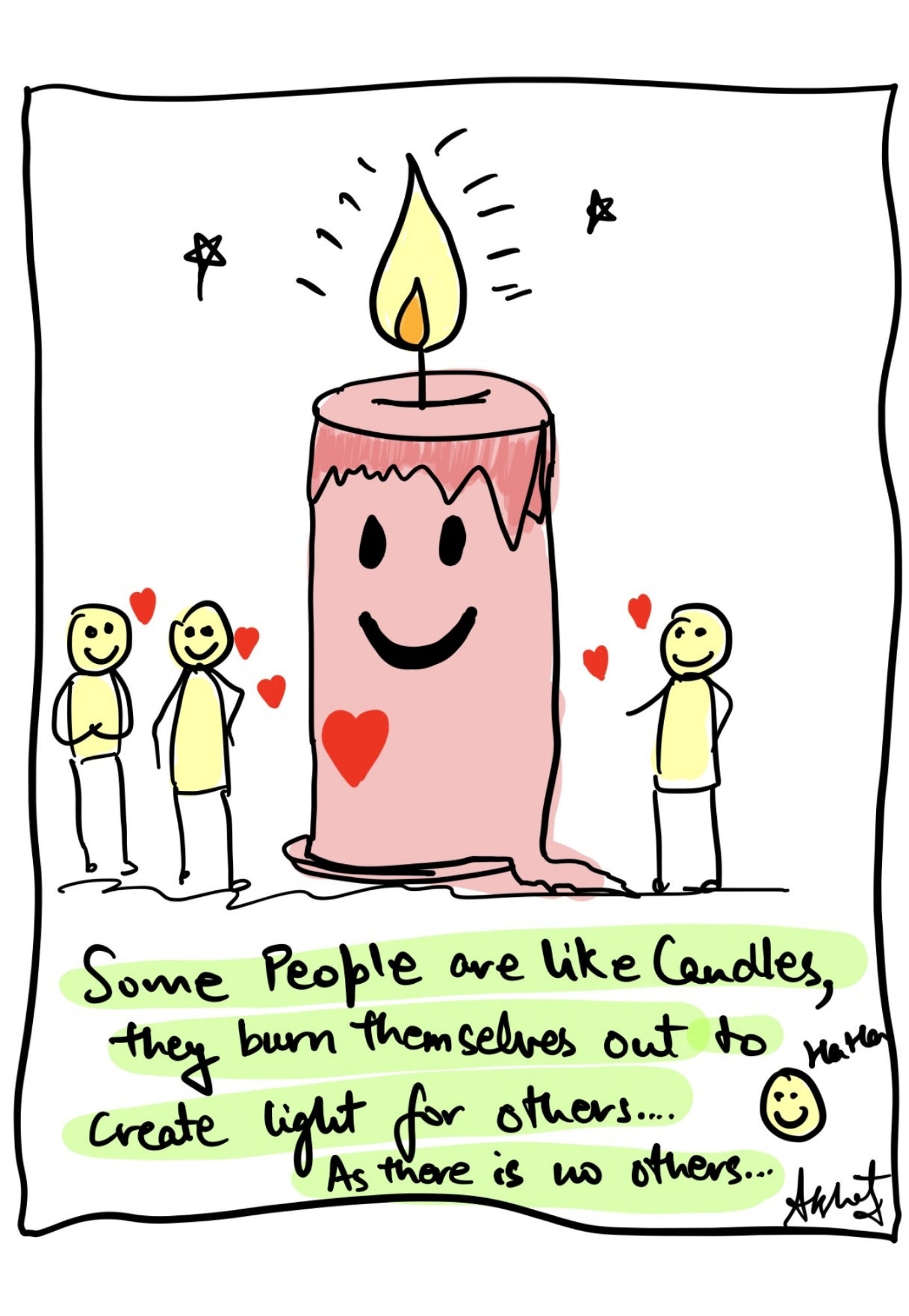 The Noble Sacrifice of Illumined Compassion - doodle art by Akshat Bansal