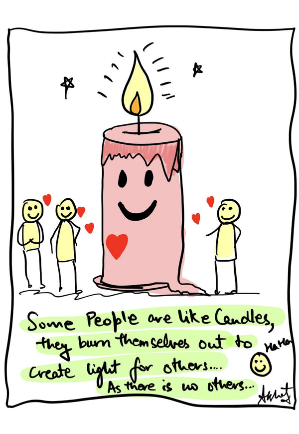 The Noble Sacrifice of Illumined Compassion - doodle art by Akshat Bansal