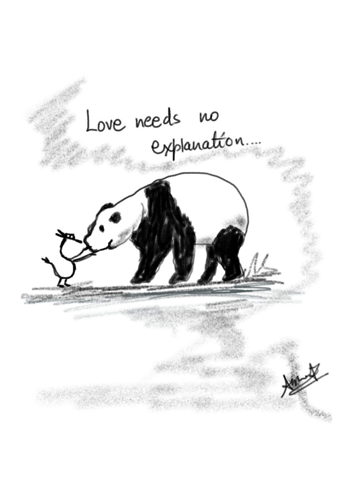 Love Operating Beyond Analytical Reason - doodle art by Akshat Bansal