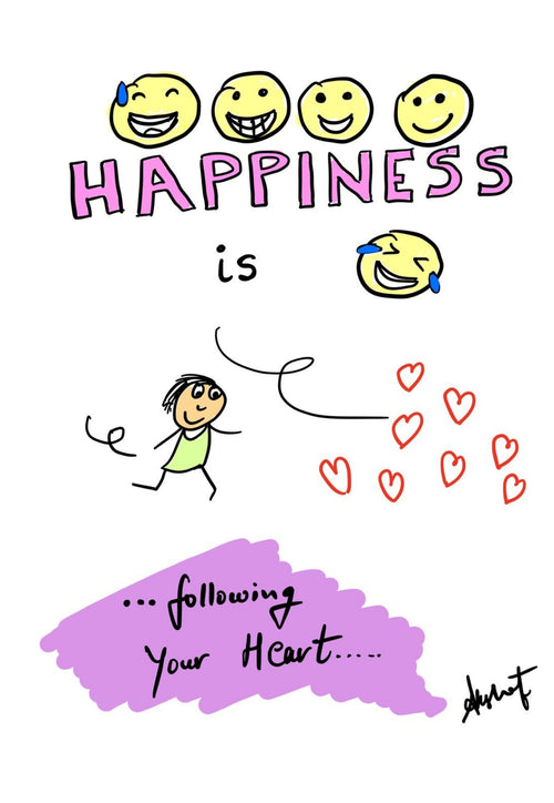 The Intuitive Joy of Following Heart Guidance - doodle art by Akshat Bansal