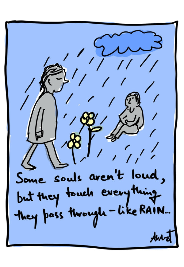 The Refreshing Presence of a Quiet Soul - doodle art by Akshat Bansal