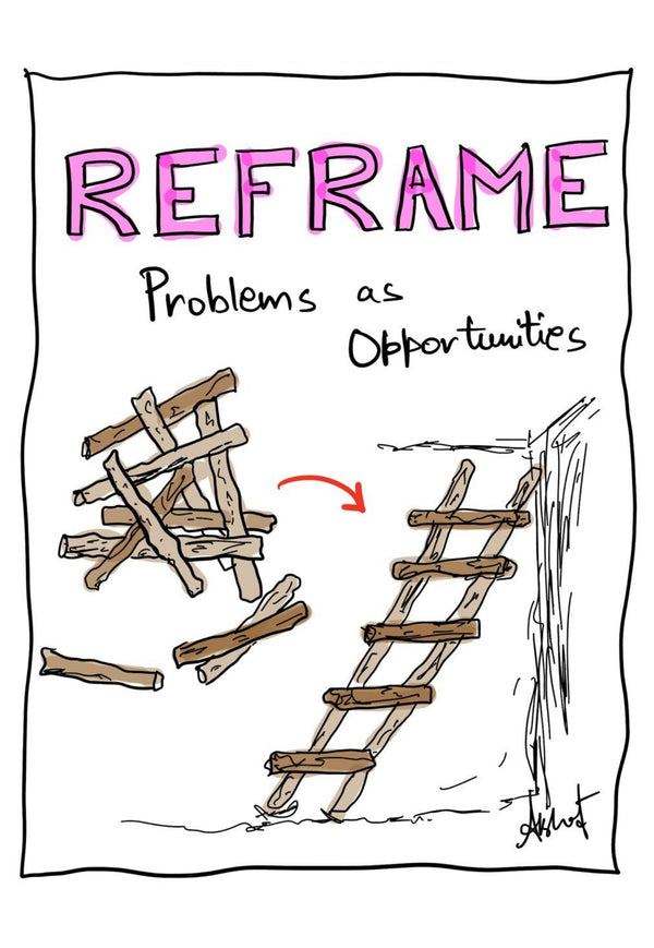 Transmuting Broken Obstacles Into Climbing Steps - doodle art by Akshat Bansal