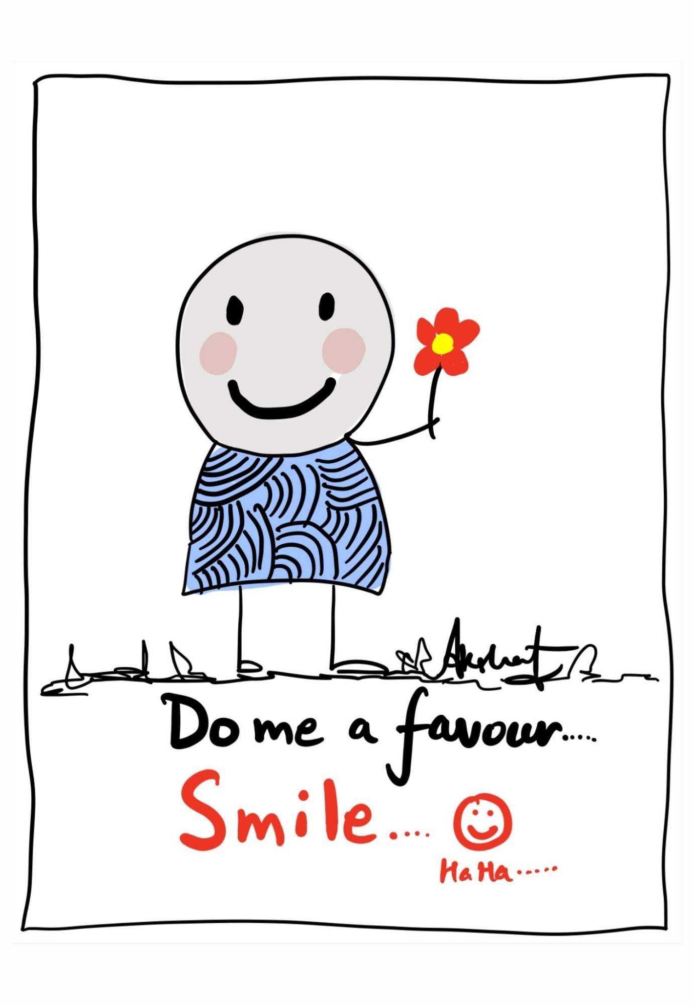 The Uplifting Gift of a Sincere Smile - doodle art by Akshat Bansal