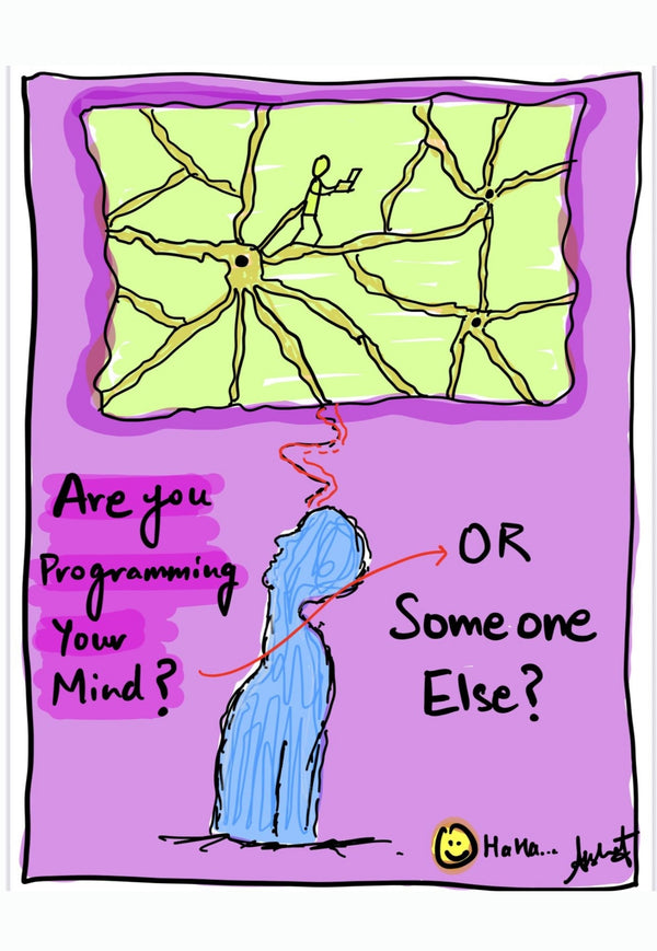 Conscious Mastery of Mind Programming - doodle art by Akshat Bansal