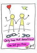The Liberating Freedom of Genuine Love - doodle art by Akshat Bansal