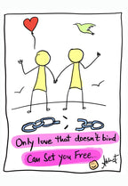 The Liberating Freedom of Genuine Love - doodle art by Akshat Bansal