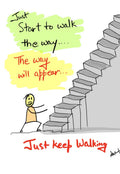 The Courage of Taking the First Step - doodle art by Akshat Bansal
