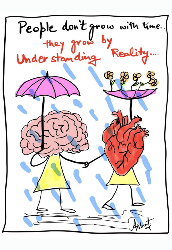 Maturity Born From Accepting Reality - doodle art by Akshat Bansal