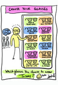 The Sovereign Choice of Perceptual Lenses - doodle art by Akshat Bansal