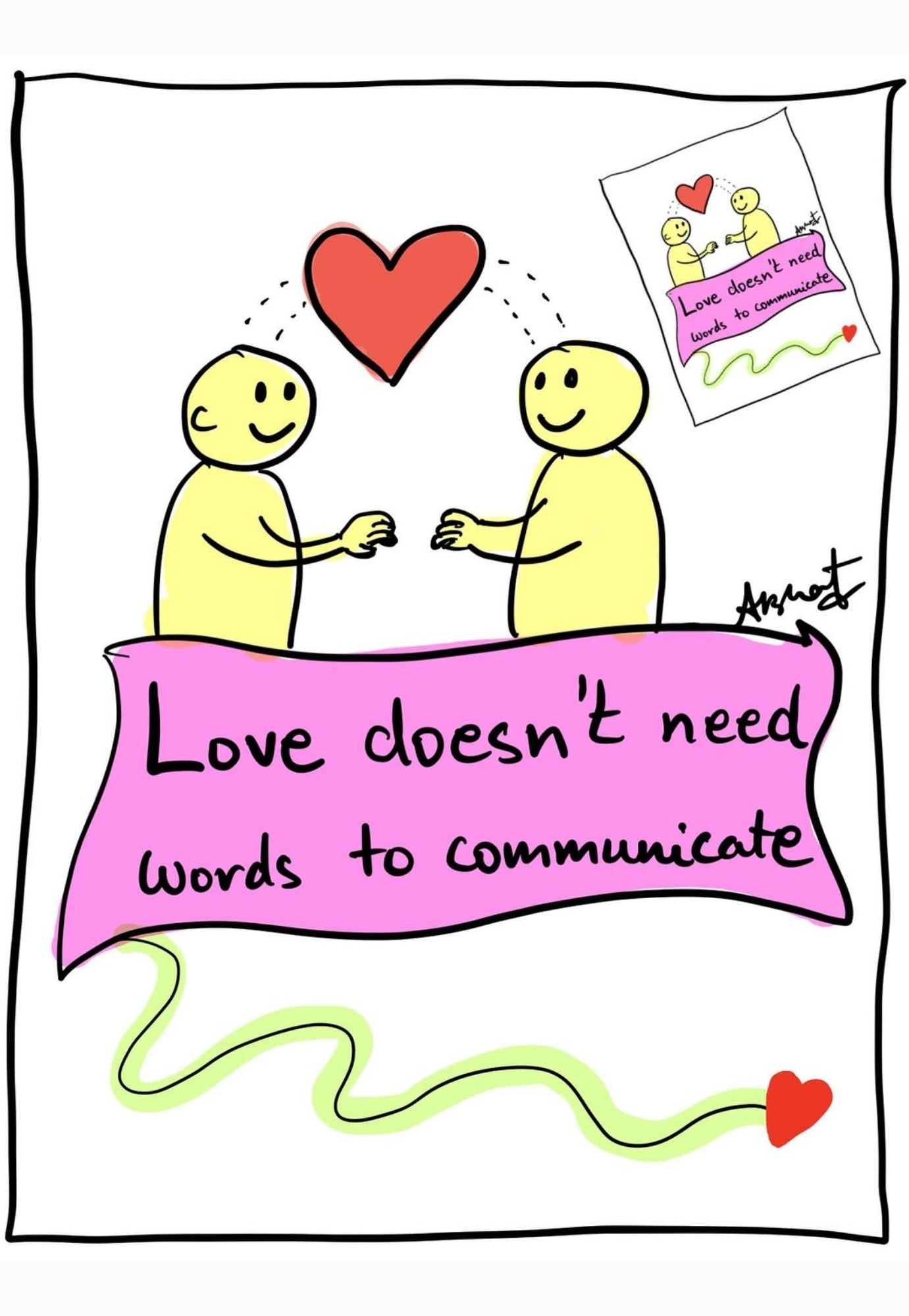 The Quiet Language of Soul-Level Connection - doodle art by Akshat Bansal
